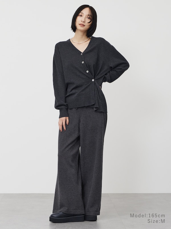 ウールミックスニットイージーパンツ