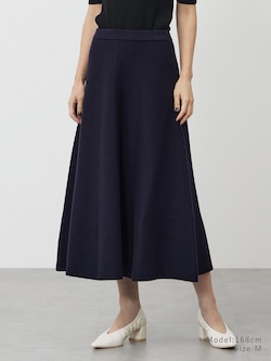 ウールコットンブレンドフレアスカート