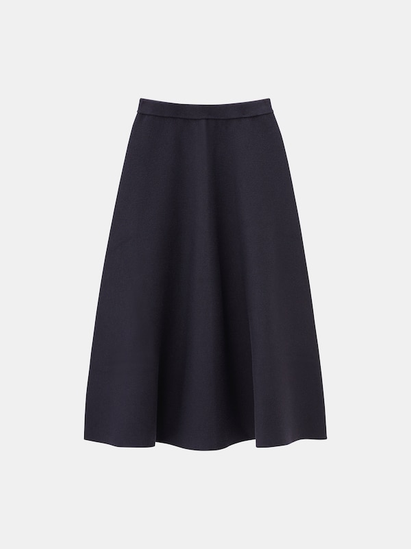 ウールコットンブレンドフレアスカート