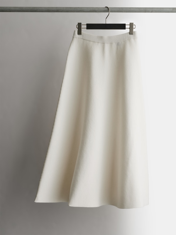 ウールコットンブレンドフレアスカート