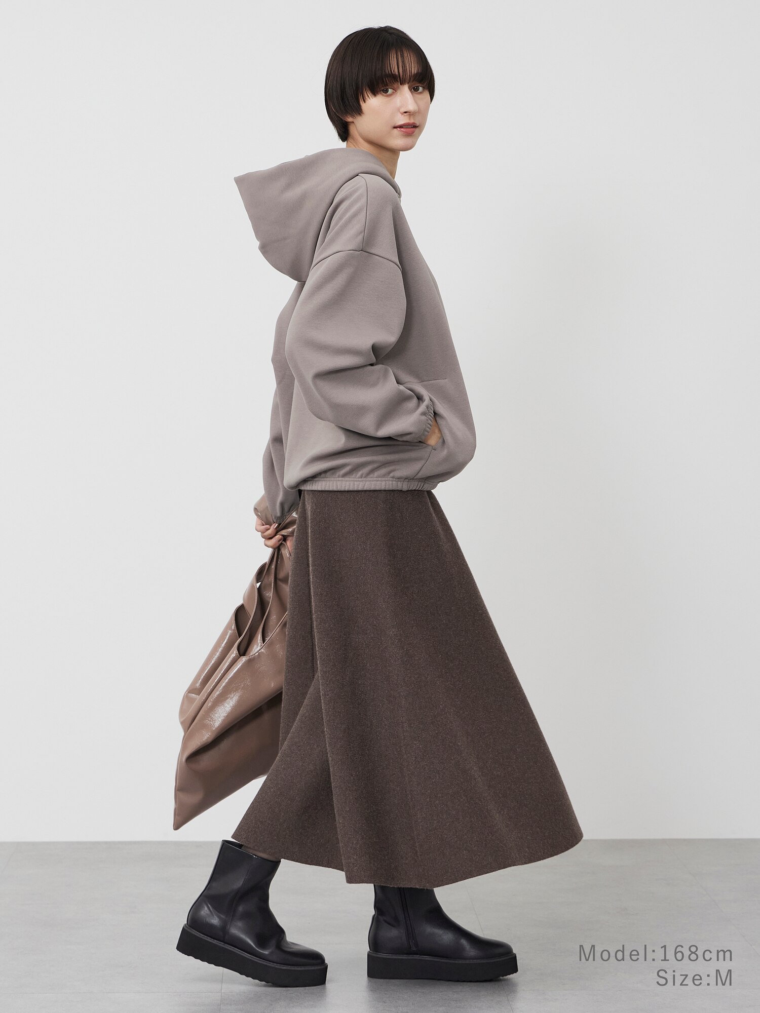 PLST(プラステ)公式 | ウールコットンブレンドフレアスカート