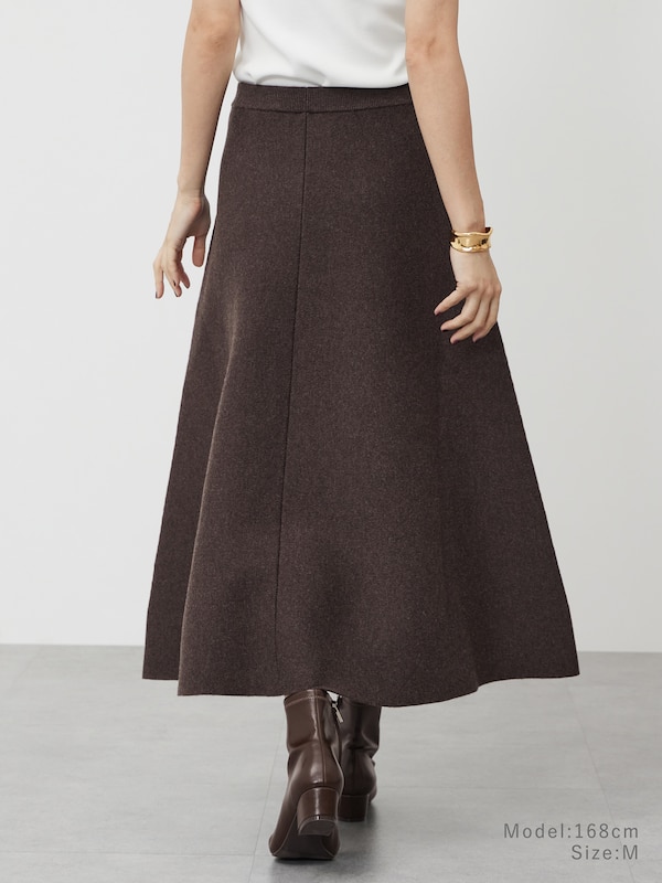 ウールコットンブレンドフレアスカート