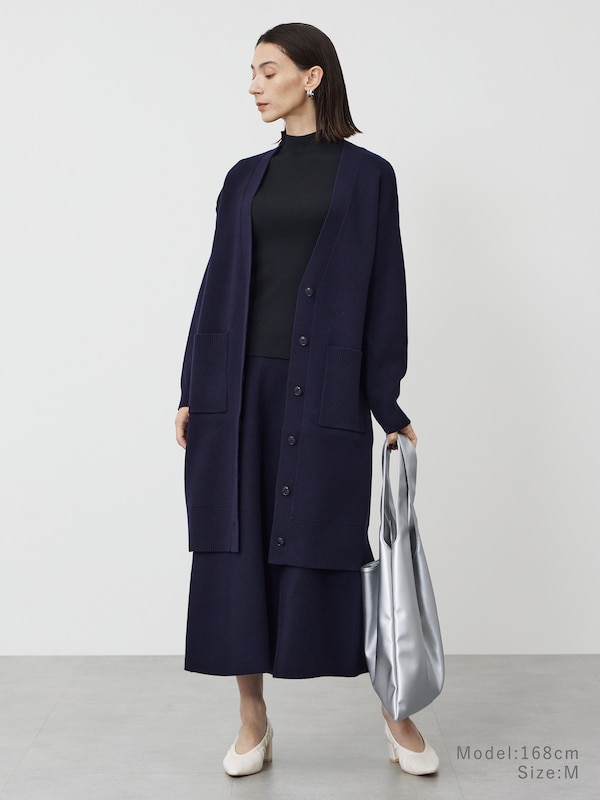 ウールコットンブレンドフレアスカート