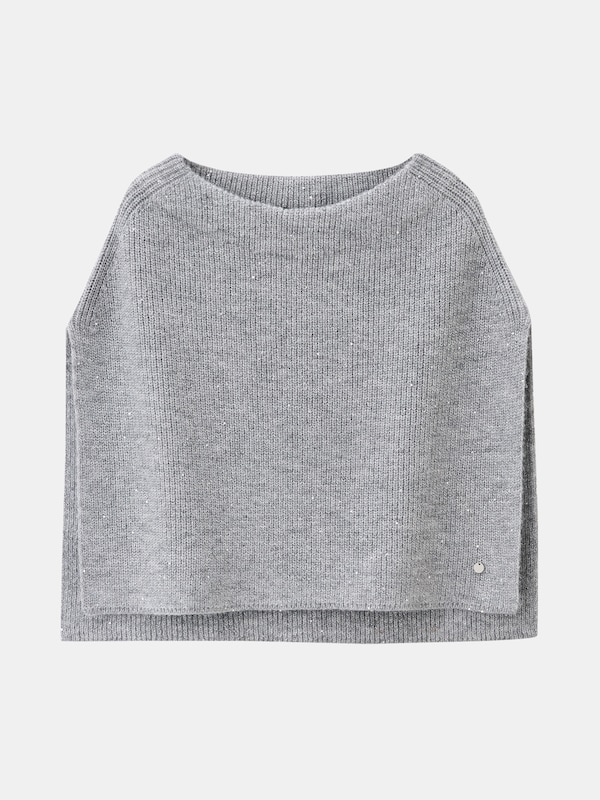 スパンコールニットケープ