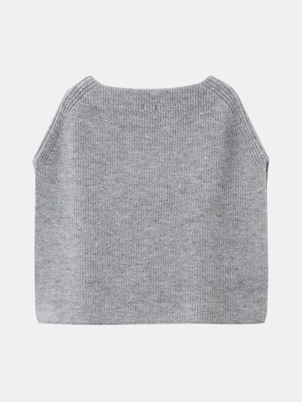 スパンコールニットケープ