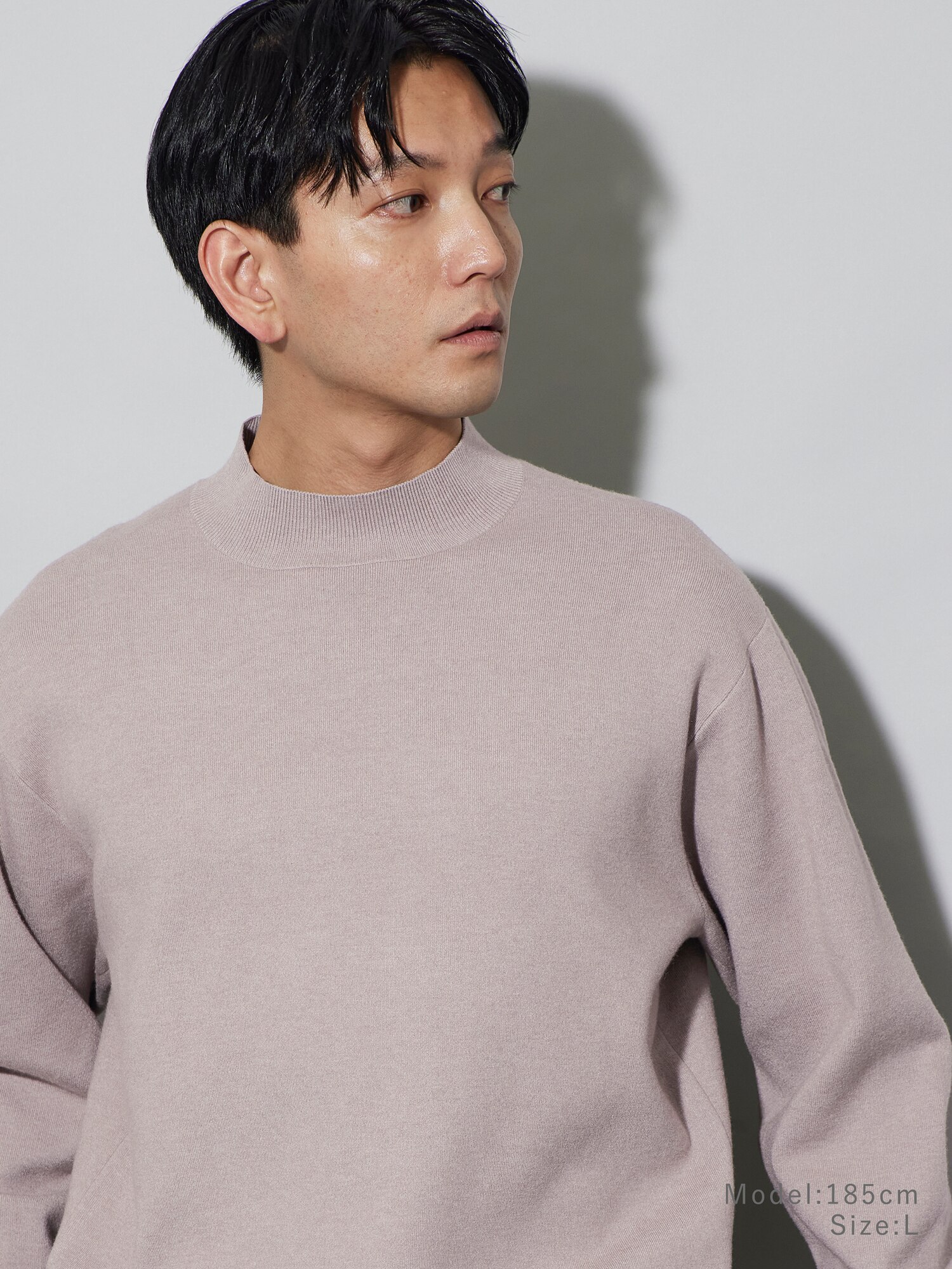 新品同様　ＰＬＳＴ　上品カシミア入りモックネックセーター　Ｍ 新品同様 ＰＬＳＴ 上品カシミア入りモックネックセーター Ｍ ユニクロ