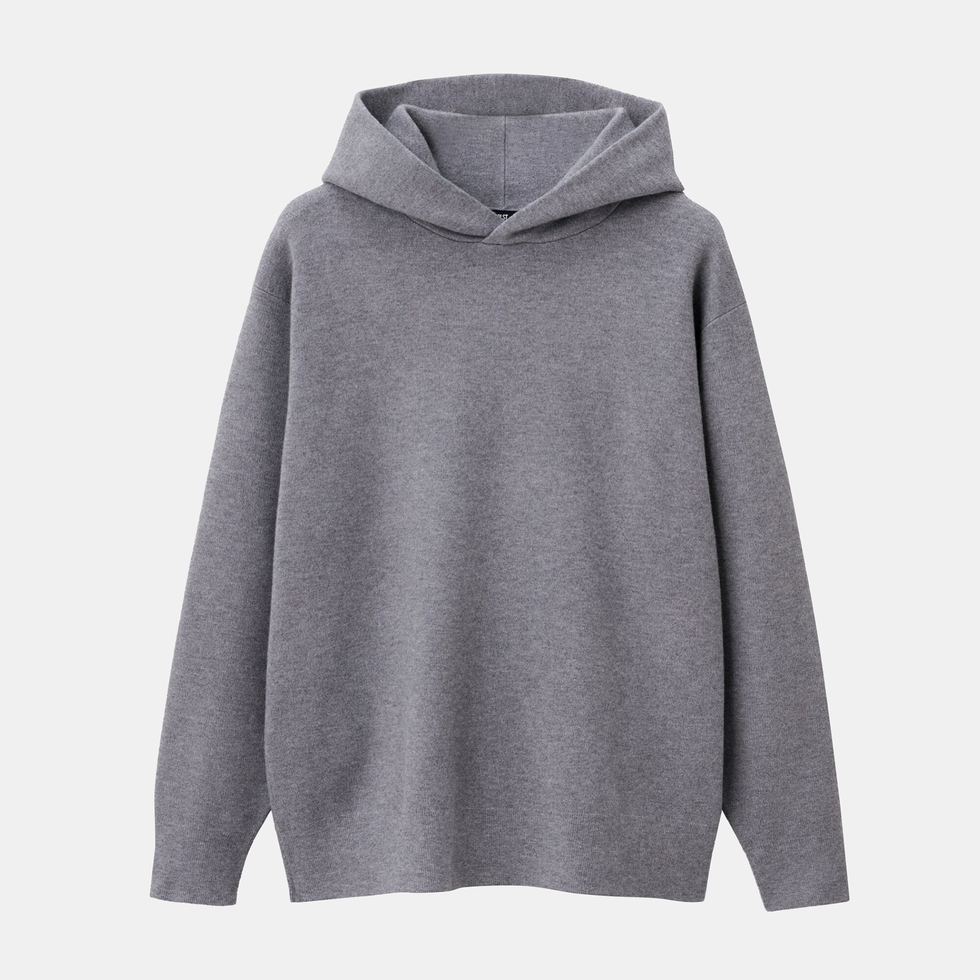 【美品】PLST カシミヤブレンドプルパーカ　GRAY L PLST(プラステ)公式 | 2024年モデル カシミヤブレンドプルパーカ(メンズ)