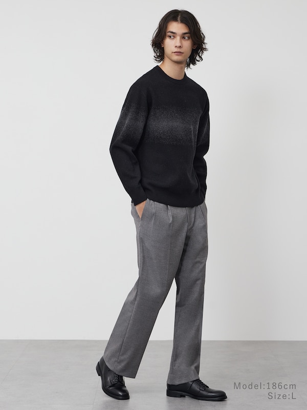 カシミヤブレンドクルーネックセーター