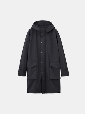 プレシャスニットメルトンフーデットコート