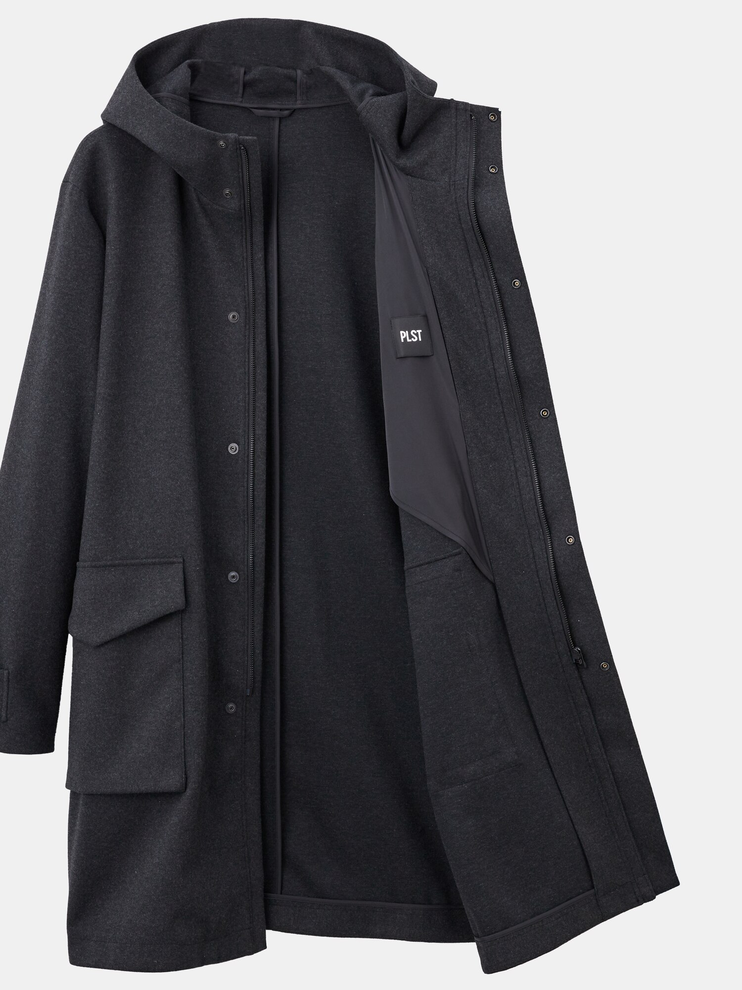 極美2025 PLST プレシャスニットメルトン フーデットコート S プラステ PLST(プラステ)公式 | プレシャスニットメルトンフーデットコート