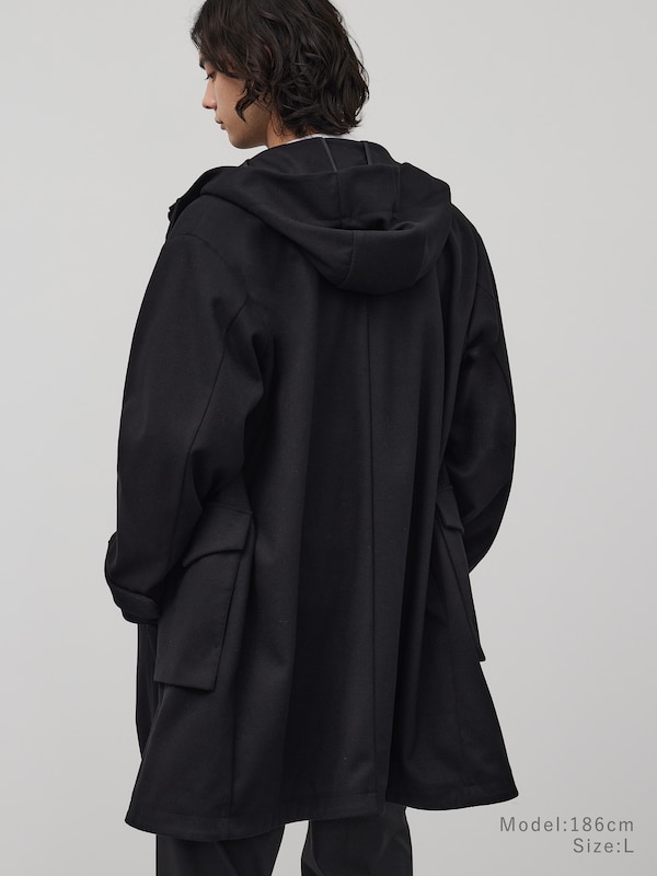 プレシャスニットメルトンフーデットコート