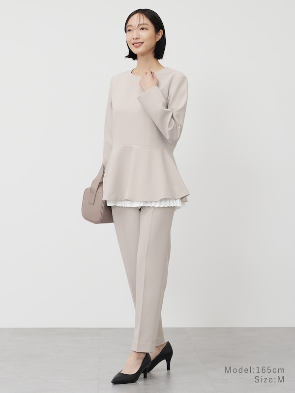 ダブルクロスプリーツレイヤードセットアップ