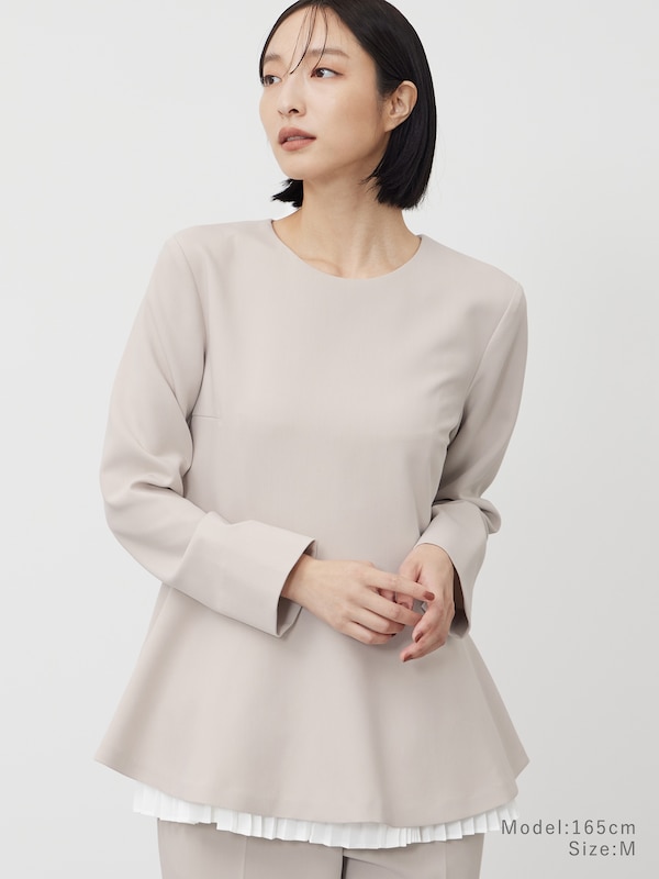 ダブルクロスプリーツレイヤードセットアップ