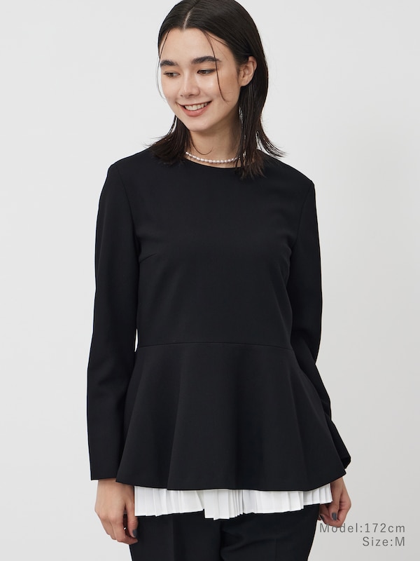 ダブルクロスプリーツレイヤードセットアップ