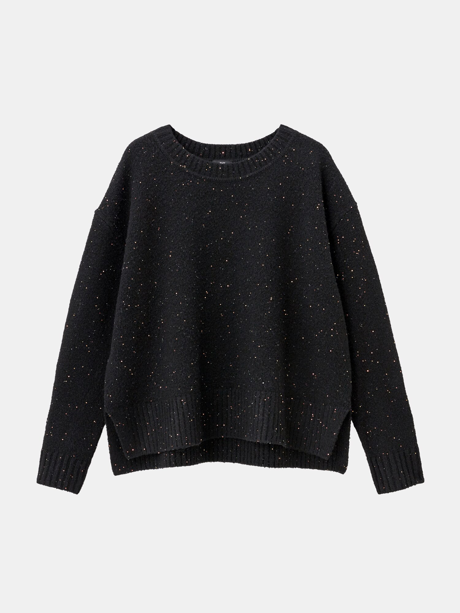 【完売品‼️】新品未使用　PLST プラステ　スパンコールニットケープ ブラック PLST(プラステ)公式 | スパンコールニットケープ