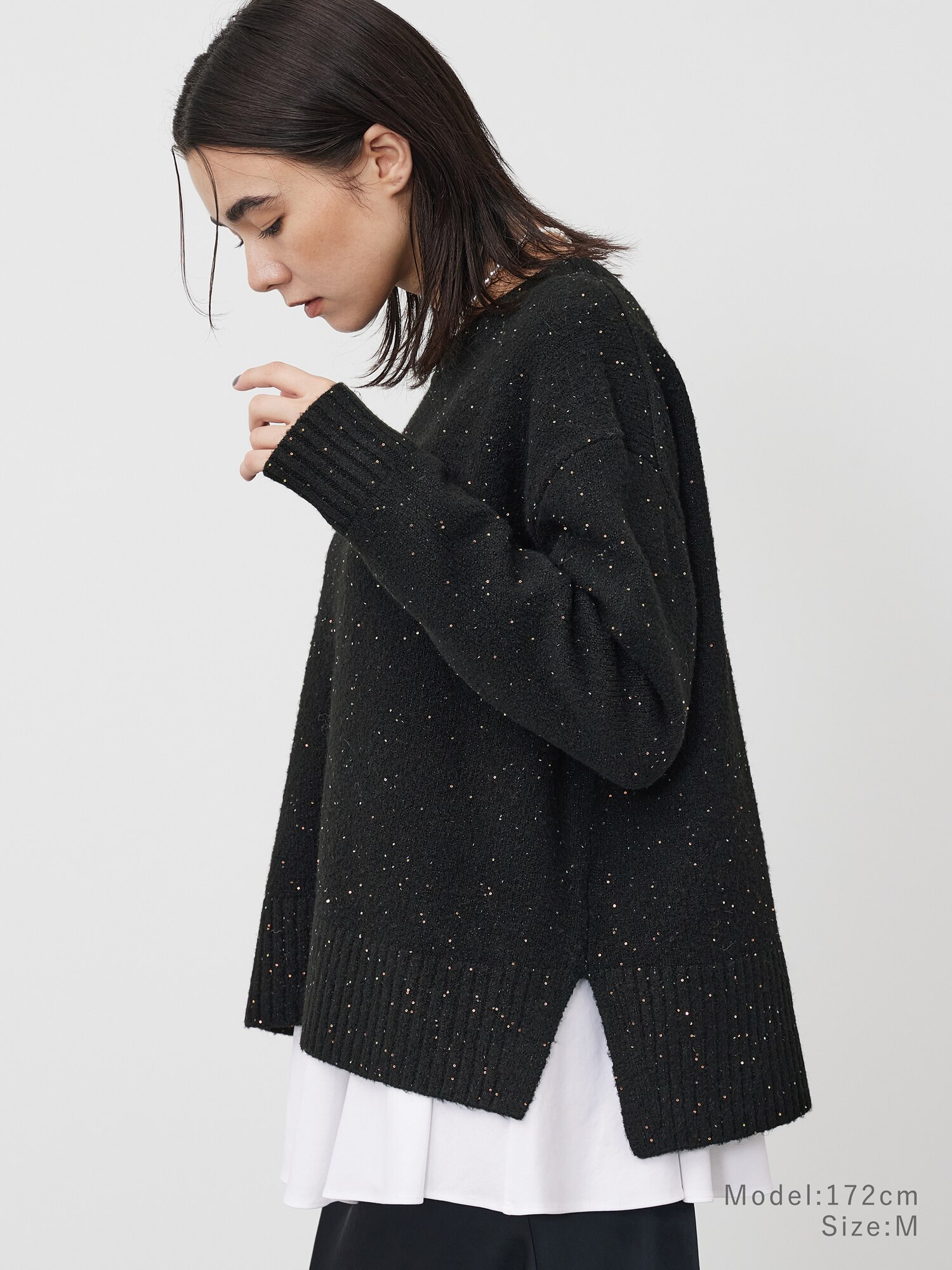 PLST(プラステ)公式 | スパンコールミックスセーター