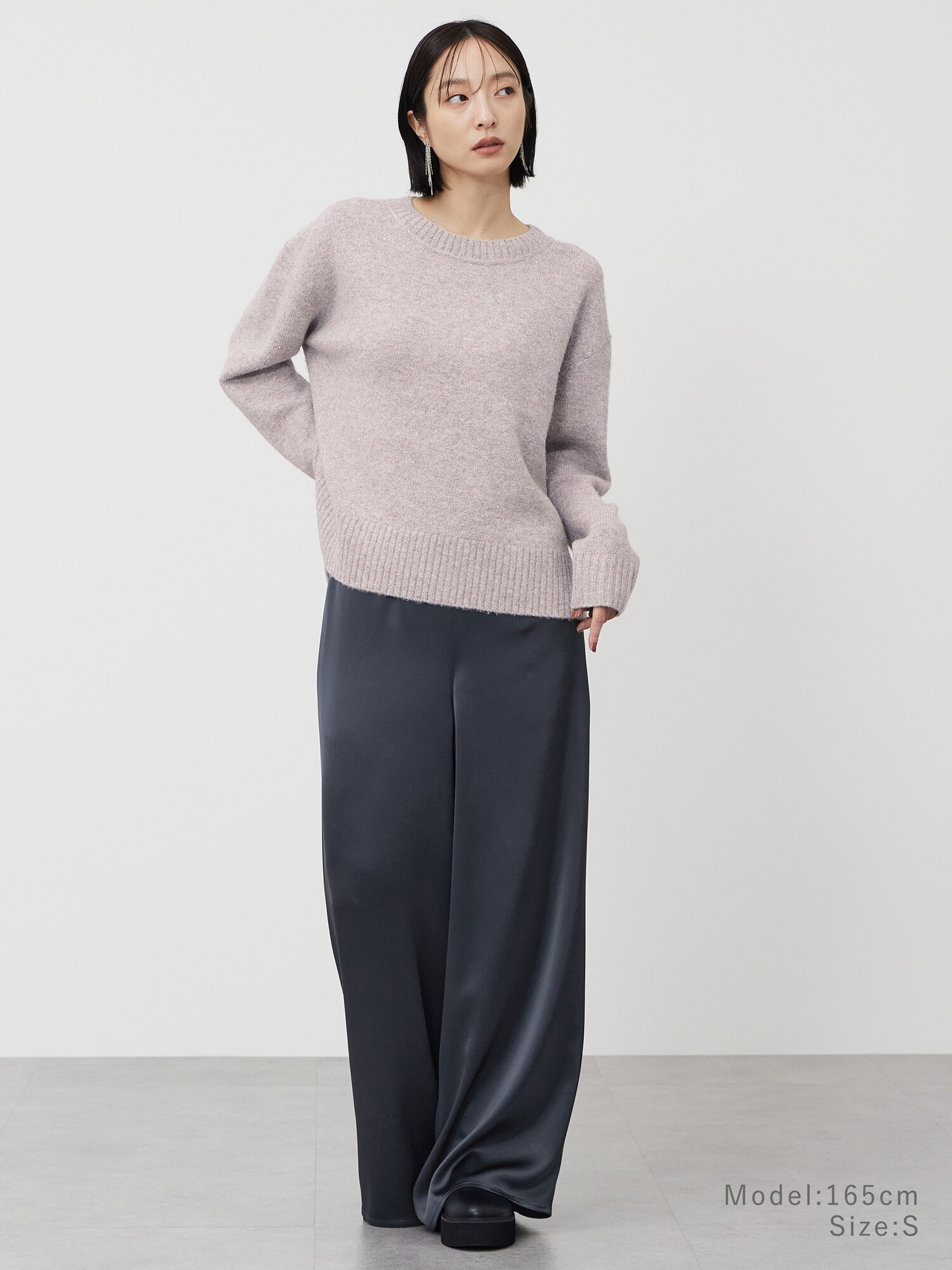 【coco様】PLST スパンコールミックスセーター PLST(プラステ)公式 | スパンコールミックスセーター