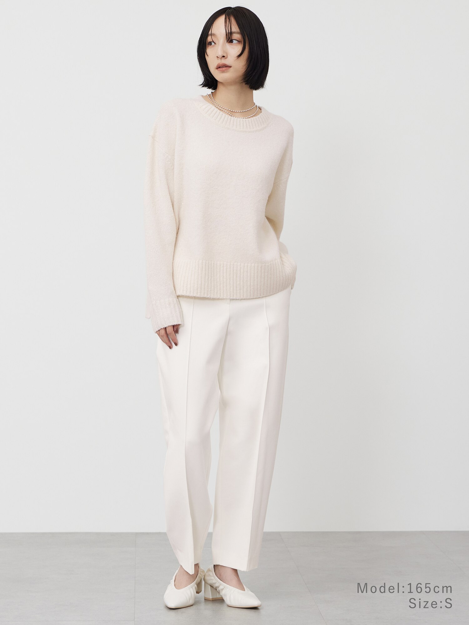 PLST(プラステ)公式 | スパンコールミックスセーター