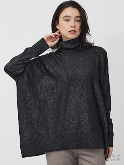 ラメポンチョセーター