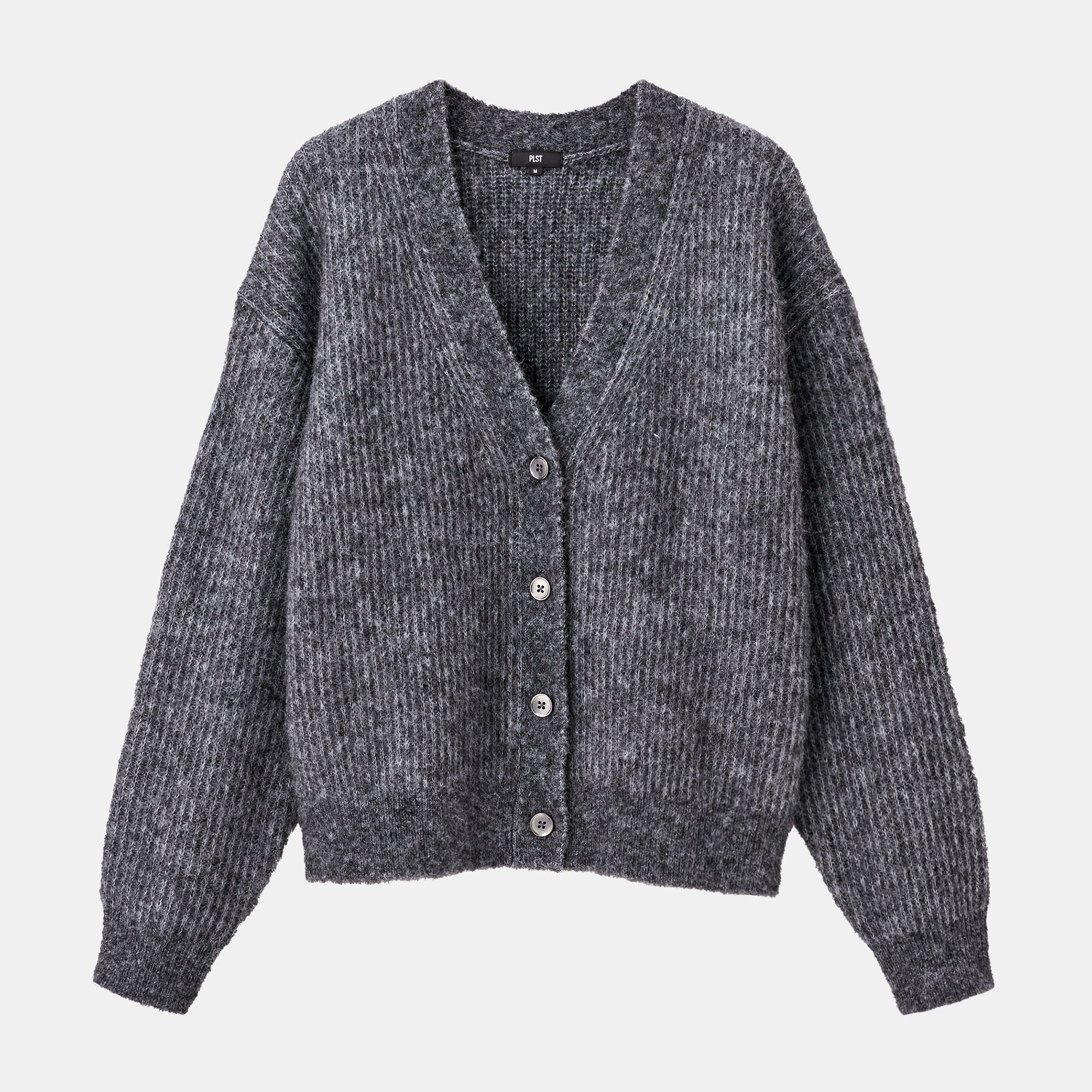 PLST(プラステ)公式 | ブラッシュドヤーンVネックカーディガン