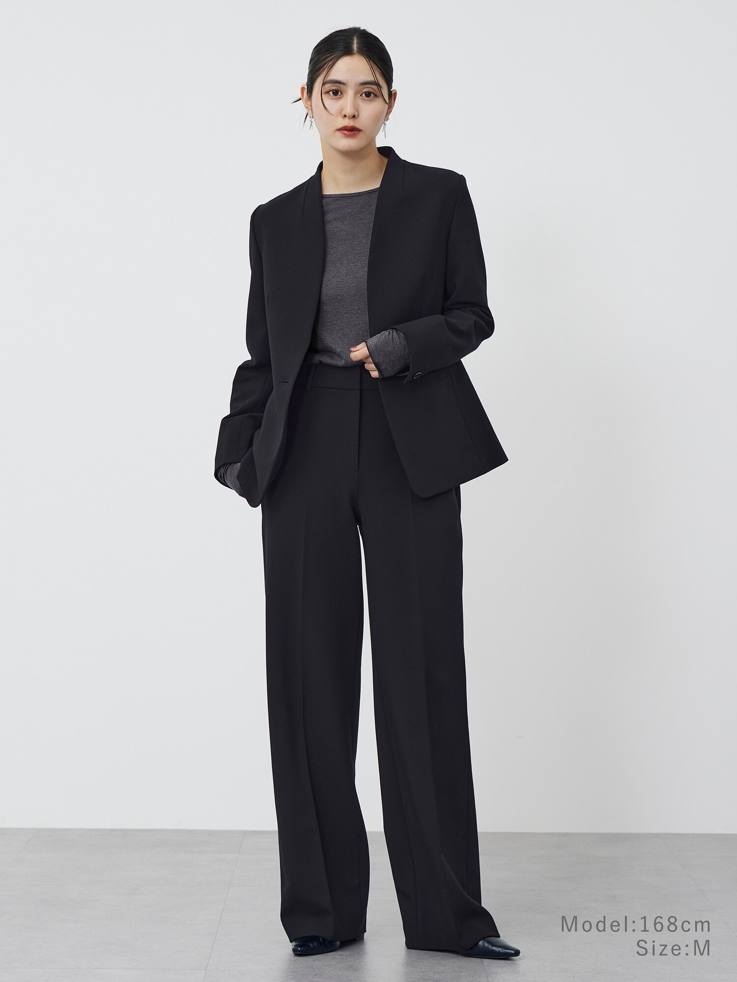 【プラステ】パンツスーツ（ウォームリザーブ） PLST(プラステ)公式 | ウォームリザーブカシミヤブレンド2WAYネックT