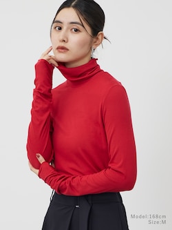 ウォームリザーブカシミヤブレンドタートルネックT