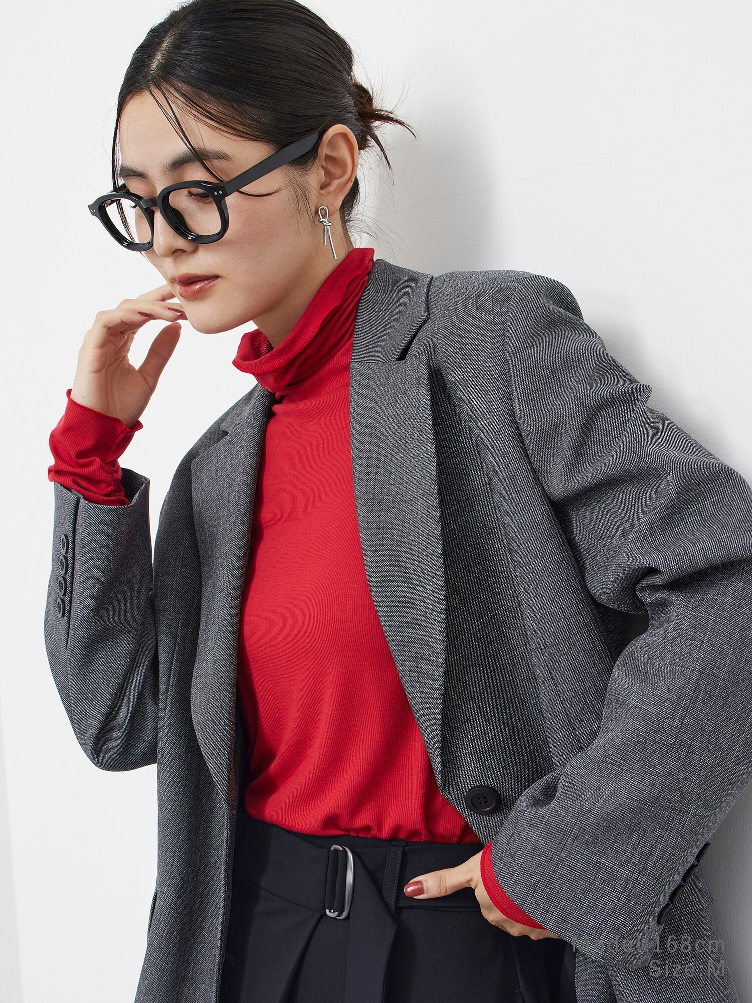 plst/ウールカシミヤタートルネックニット/パープル 最終値下げ 新品タグ付きPLSTプラステウールカシミヤブレンド