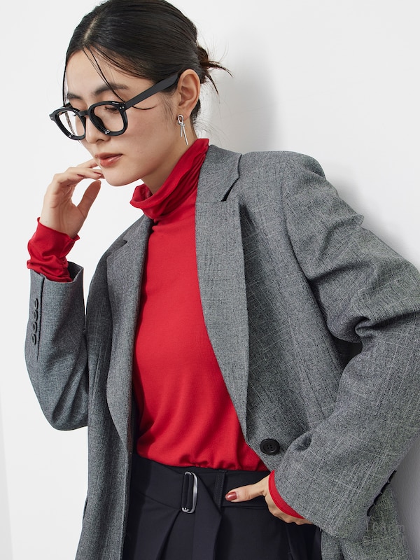 ウォームリザーブカシミヤブレンドタートルネックT