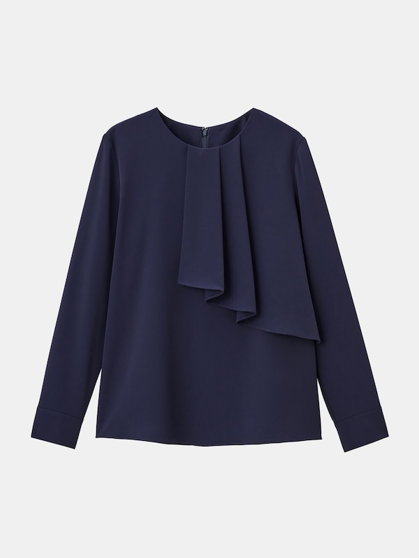 UVカットアシンメトリーフリルブラウス