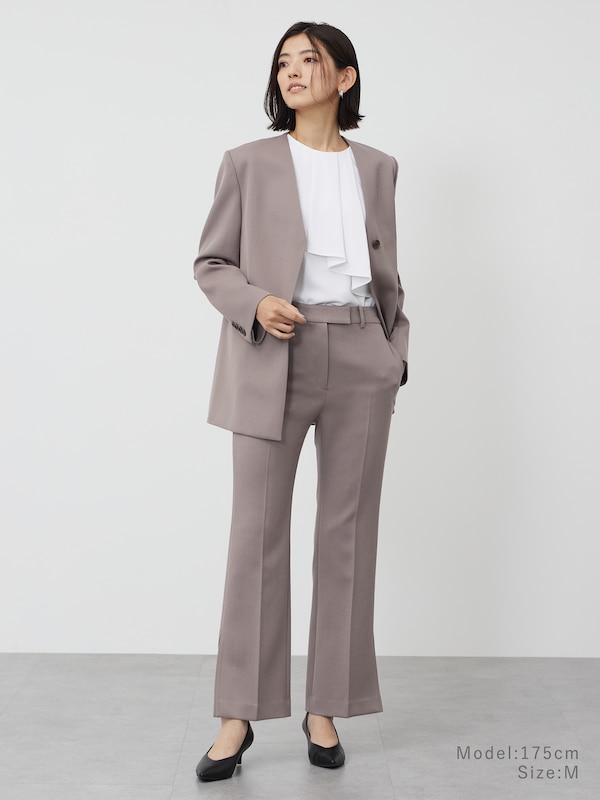 UVカットアシンメトリーフリルブラウス