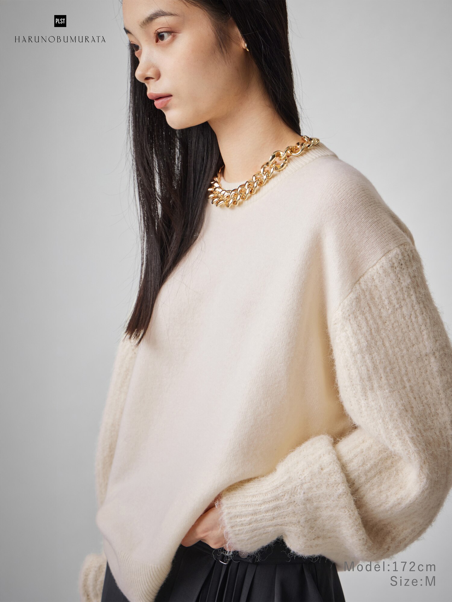 値下げ【美品】plantation ブラッシュドニット PLST(プラステ)公式 | ブラッシュドスリーブセーター