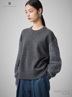 ブラッシュドスリーブセーター