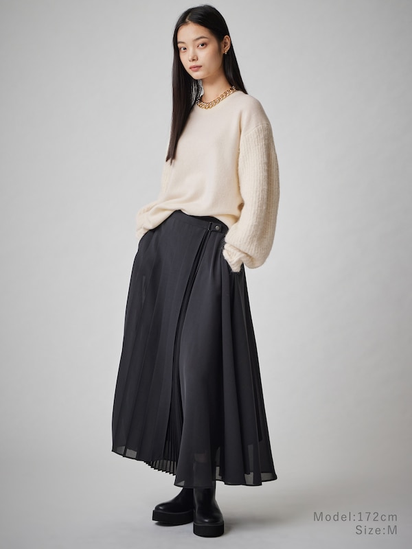 ブラッシュドスリーブセーター