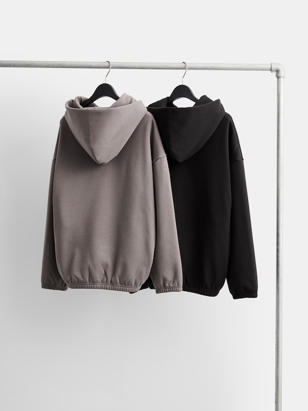 バックフリースオーバーサイズパーカ