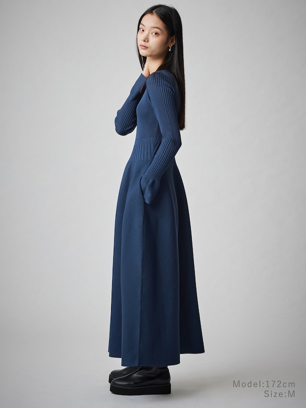 ニットフレアワンピース