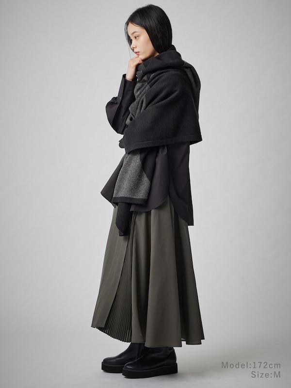 ジオメトリックニットストール