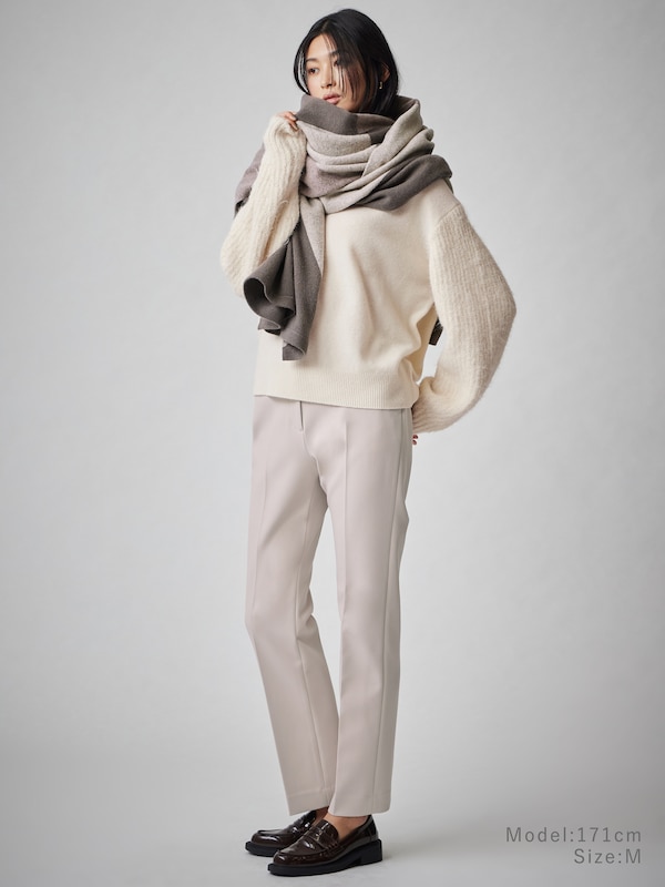 ジオメトリックニットストール