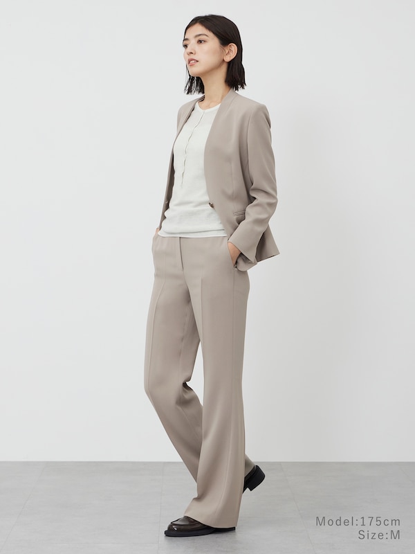 【丈長め】トリアセブレンドストレートパンツ