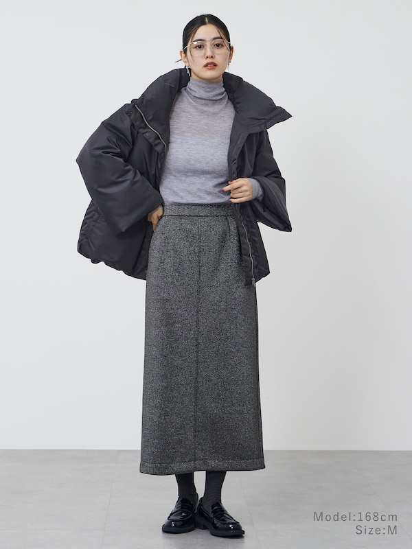 ラメジャージーナロースカート