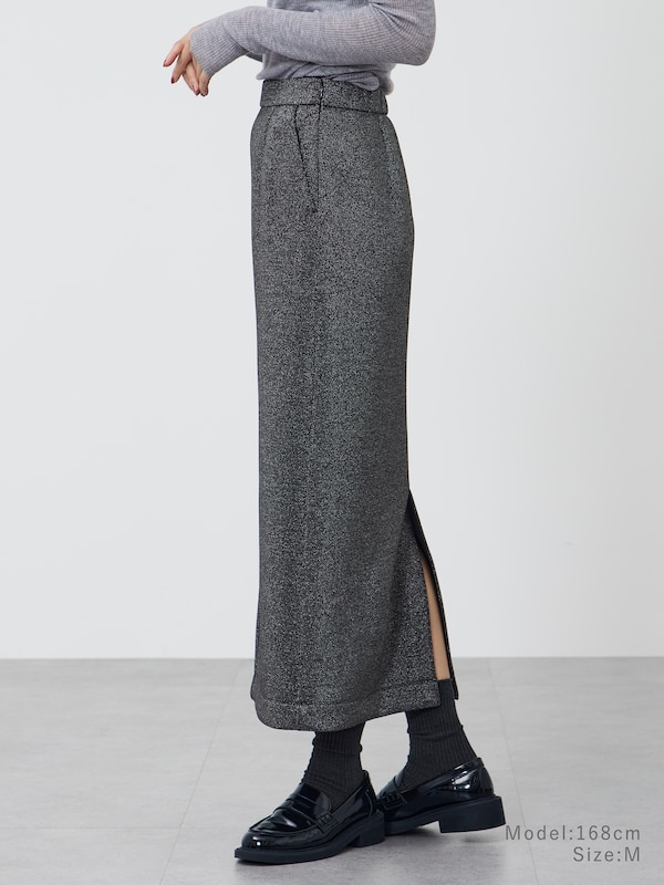 ラメジャージーナロースカート