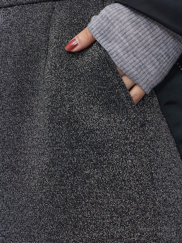 ラメジャージーナロースカート