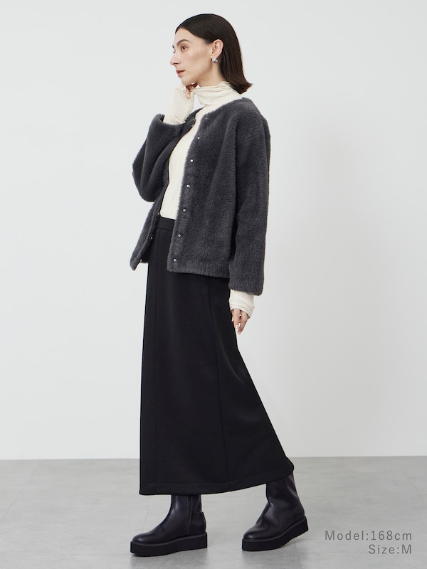 ラメジャージーナロースカート