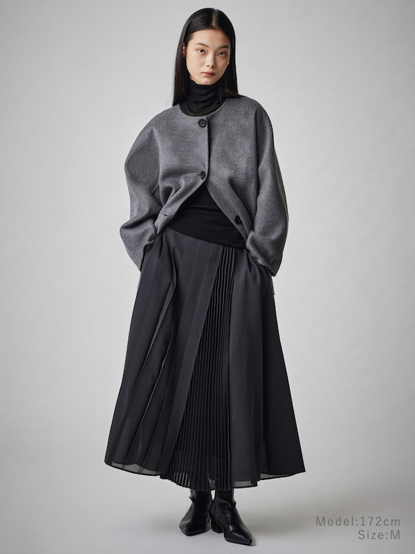 シアープリーツラップスカート