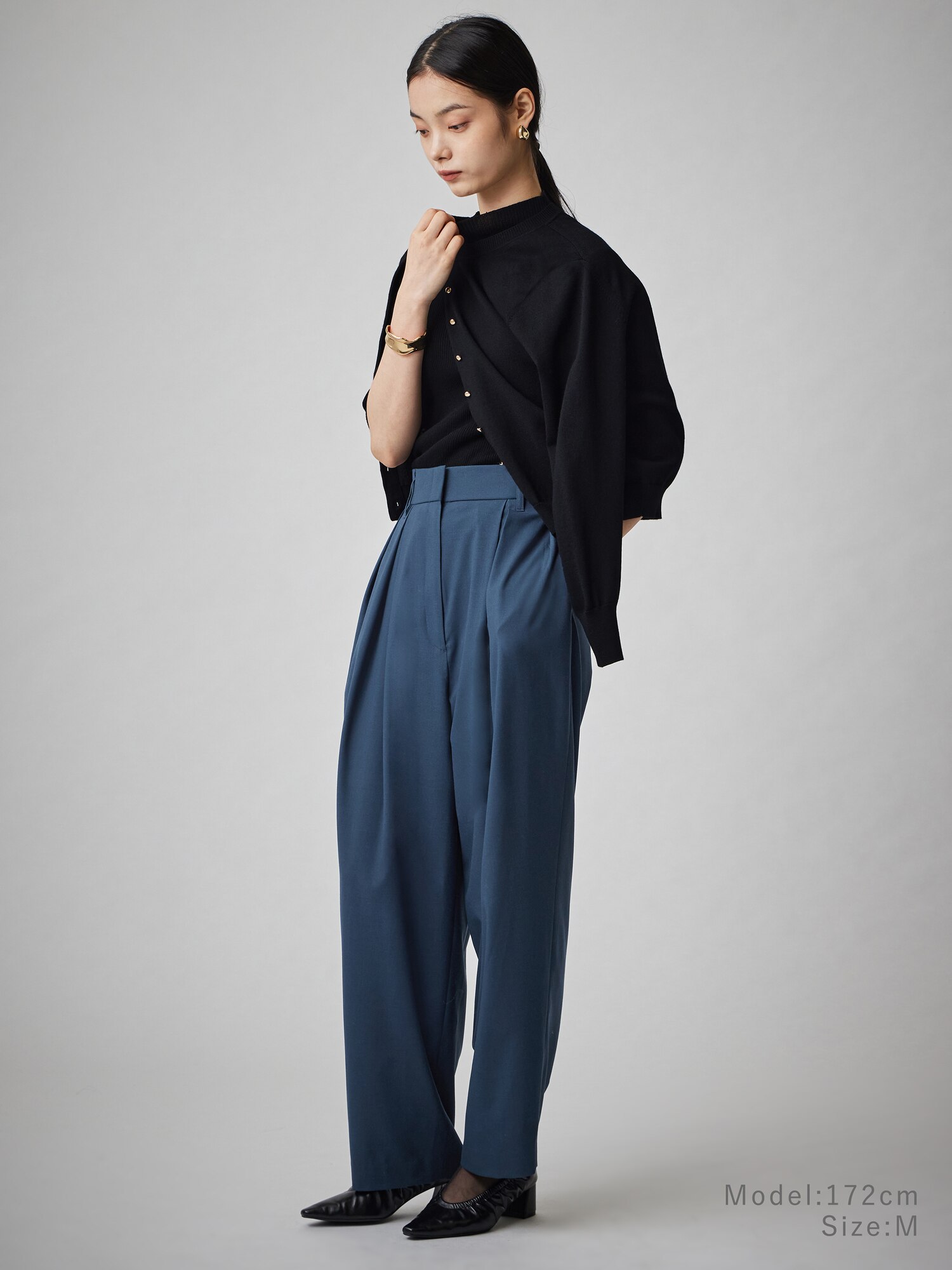 PLST(プラステ)公式 | ウールブレンドワイドテーパードパンツ