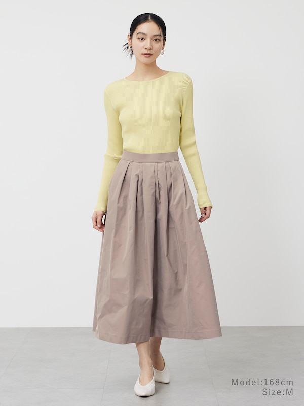 ボリュームタックフレアスカート