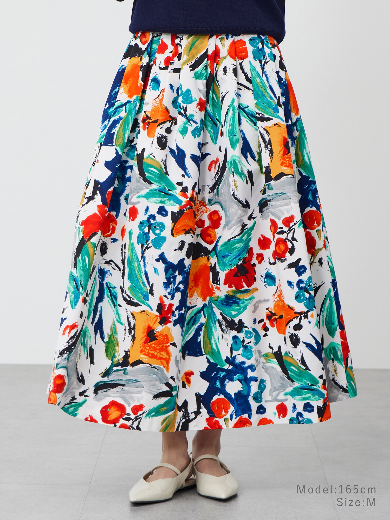 PLST(プラステ)公式 | フラワープリントボリュームタックフレアスカート