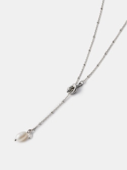 パールトップラリエットネックレス