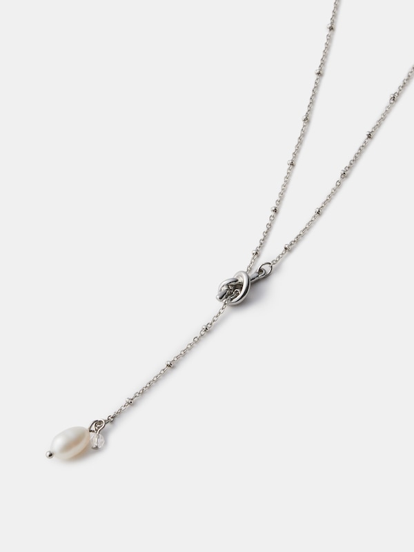 パールトップラリエットネックレス