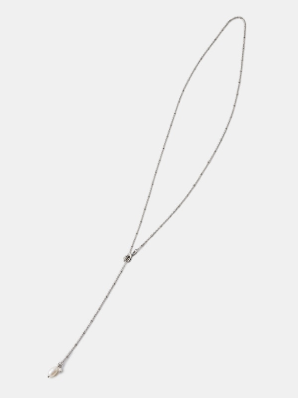 パールトップラリエットネックレス