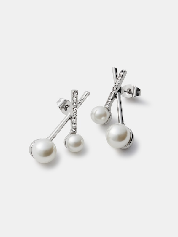 ストーンパールコンビピアス